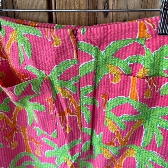 Vintage Lilly Pultizer 8 Pink Monkies Palm Tree Print Skirt - Flawed - Picture 13 of 13